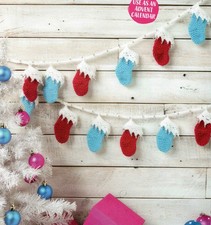(5046) DK Crochet Pattern for Cute Christmas Stocking Bunting!!