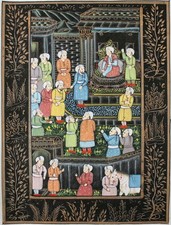 Modern INDIAN Multicoloured PRINT on Fine Fabric. Measures 23 x 18 cm