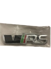 SKODA VRS BADGE CHROME RED