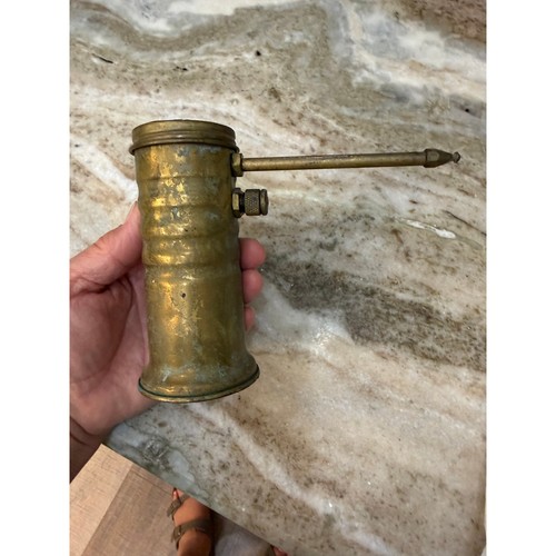 Vintage brass oiler - oiler, can