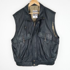 Mens Black Leather Vintage