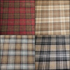 Tartan Checked Soft Chenille Upholstery Fabric Heavyweight - Design: Braemar
