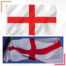 England Flag 8x5FT, 5x3FT, 3x2FT Double Stitch St George Cross Brass Eyelets