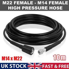 10m Replacement High Pressure Washer hose Heavy Duty M22 M14 Jet Power Wash Pipe
