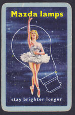 Mazda Lamps with Glamour Girl Legs single Playing Card