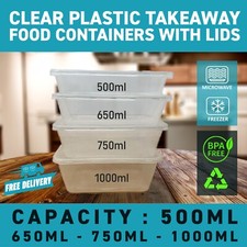 Plastic Food Containers Clear