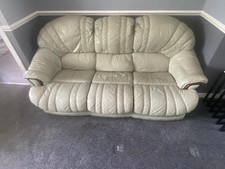 Reduced  - Open to offers - 3 Piece Sofa Set Used - Pale Green - Great Quality 