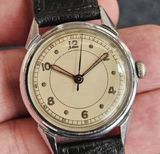 Superb Military Swiss Made Mens Hand Wind Incabloc Vintage Watch Working