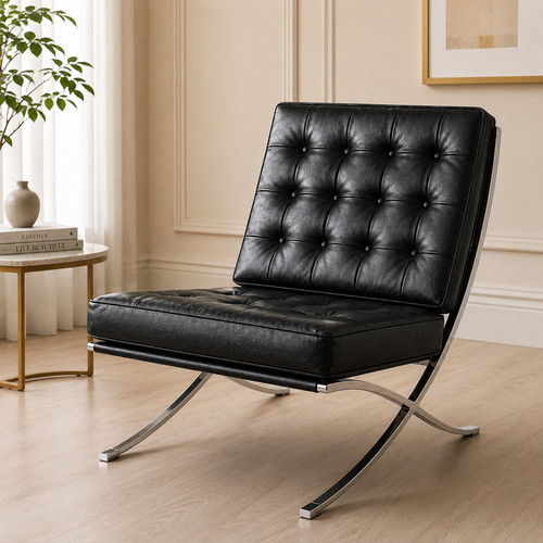 Premium barcelona chair black - premium,