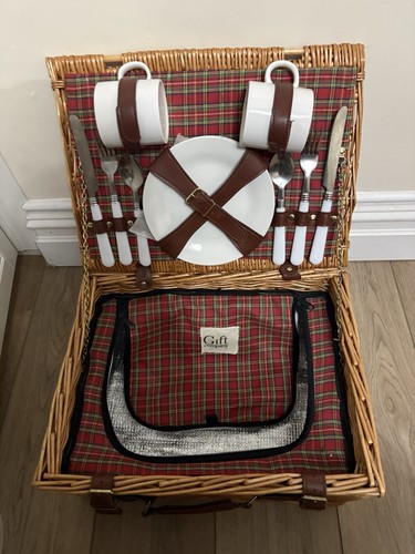 Wicker picnic basket - basket, hamper