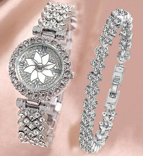 Silver gold watch - watch, bracelete