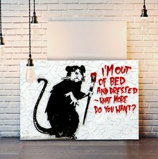 BANKSY CANVAS STREET WALL ART