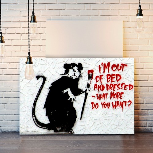 Banksy canvas street wall art - street,