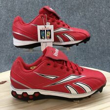 Reebok Shoes Mens 7 Hexride Baseball Metal Cleats Sneakers Red White Lace Up NEW