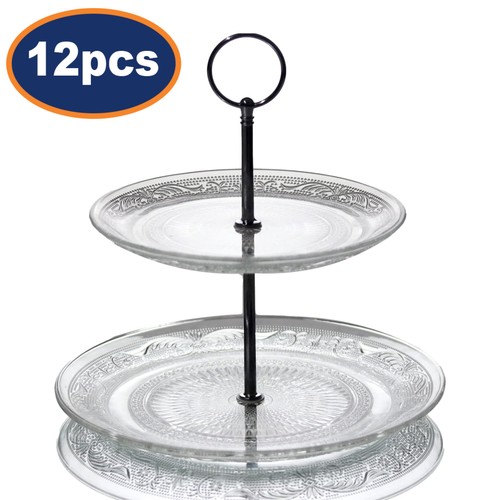 12pc tier glass - cake, stand