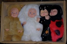 Anne Geddes Vintage 1997 Baby Doll Bear Butterfly Ladybird Bunny Rabbit VGC