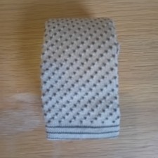 Vintage Cream & Black knitted wool slim tie