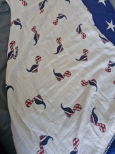 Dinosaur & Stars Cuski Blanket Red White blue