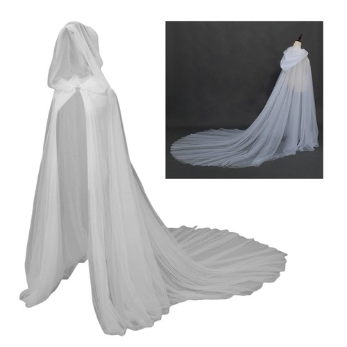 Hooded cloak floor length - cloak,