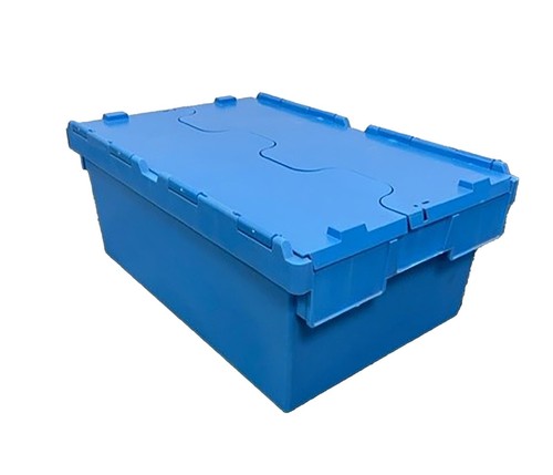 Blue plastic crates - x,