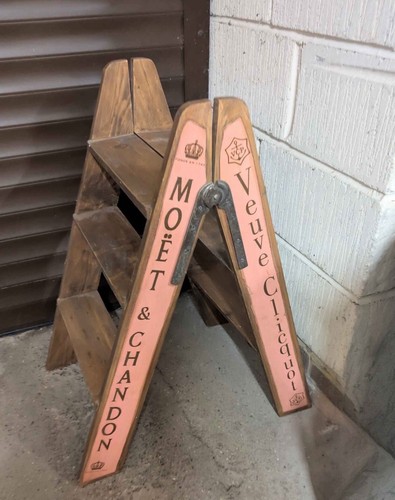 Vintage champagne ladder steps - champagne,
