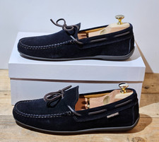 RUSSELL & BROMLEY LONDON R TEST DRIVE MENS NAVY MOCCASIN DRIVING SHOES UK 9 EU43