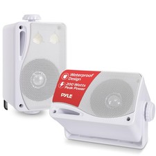 3-Way Weatherproof Outdoor Speaker Set - 8.89cm 200W Pair of Marine Grade