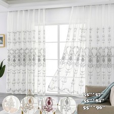 Pair Voile Sheer Curtains Yarn