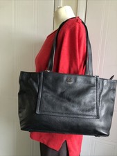 Large Radley Leather Shoulder Tote Bag With Rose Gold Fixed Dog Tag