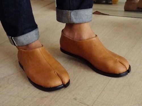 Tan leather tabi - tan,