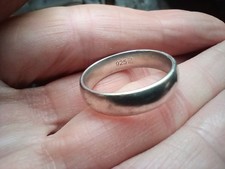 925 Silver Band Ring Size 8