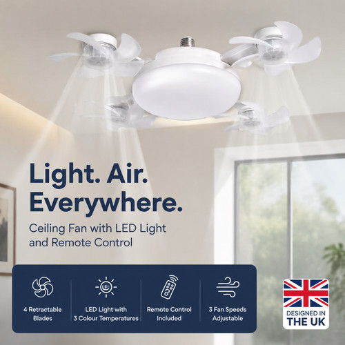 60w led ceiling fan - fan, light
