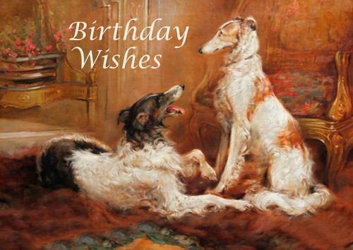 Borzoi dog birthday - borzoi,