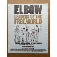 ELBOW LEADERS OF THE FREE WORLD POSTER SIZED original music press advert from 20