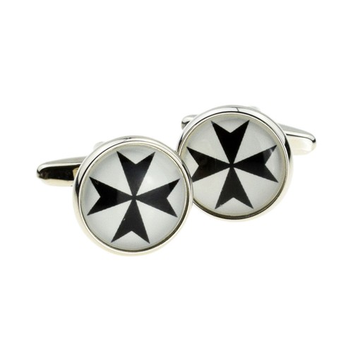 Maltese cross style cufflinks - maltese,