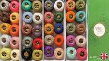 40 ANCHOR Pearl Cotton Crochet Balls Size No.8 Embroidery Thread UK Free P&P