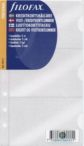 Filofax personal size credit - personal,