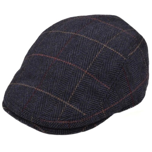 Tweed flat cap navy - tweed,