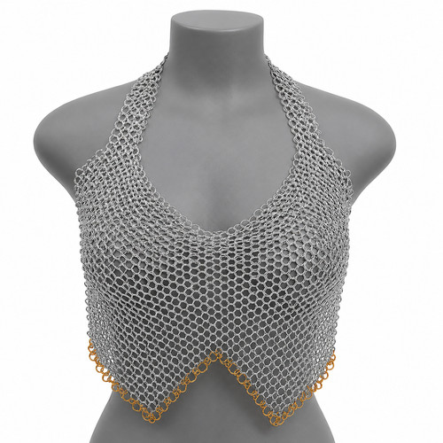 Aluminium chainmail halter - halter, top