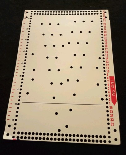 Knitting machine lace punch - a,