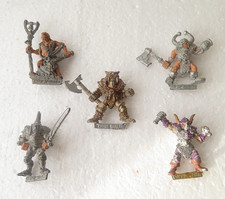 FIVE vintage figures Warhammer 80s Champions of Nurgle, Chaos, Tzeentch BARGAIN!