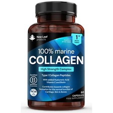 Hydrolised Marine Collagen Capsules 1200mg Type 1 Pure Max Strength Skin Hair