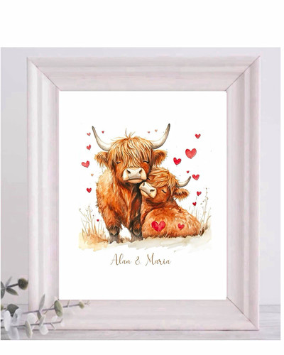 Personalised highland cow - personalised,