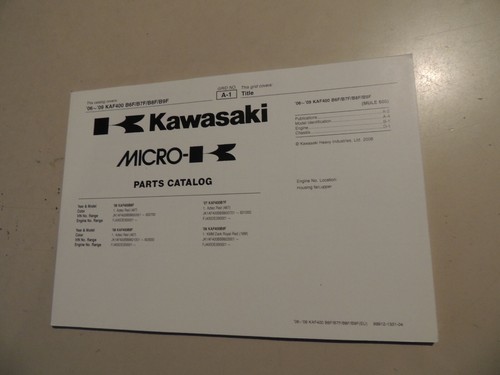 Parts catalog kawasaki kaf400 - parts,