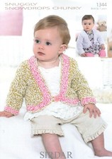 Sirdar Snuggly Snowdrops Chunky Knitting Pattern -  1344 Boleros