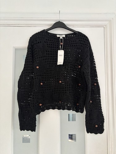 Black crochet knit - crochet, jumper