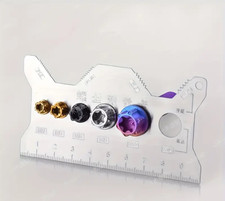 Stainless Steel Double-Sided Bolt Gauge Card,Portable Highly Precise Bolt Size