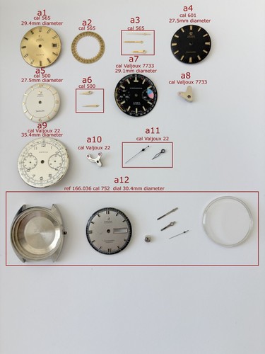 Dials hands omega valjoux cal - dials,