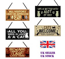 Cat Lover Quote Hanging Sign