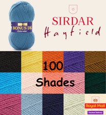 Sirdar Hayfield Bonus DK 100g DK Double Knit Knitting Crochet Yarn Acrylic